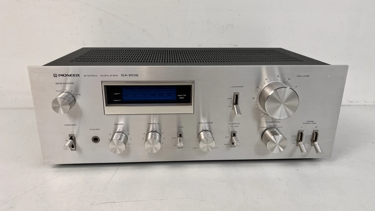 Schitterende Pioneer SA-608 Blue Line Stereo Versterker – Iconische Vintage Hifi Topklasse! - foto 2