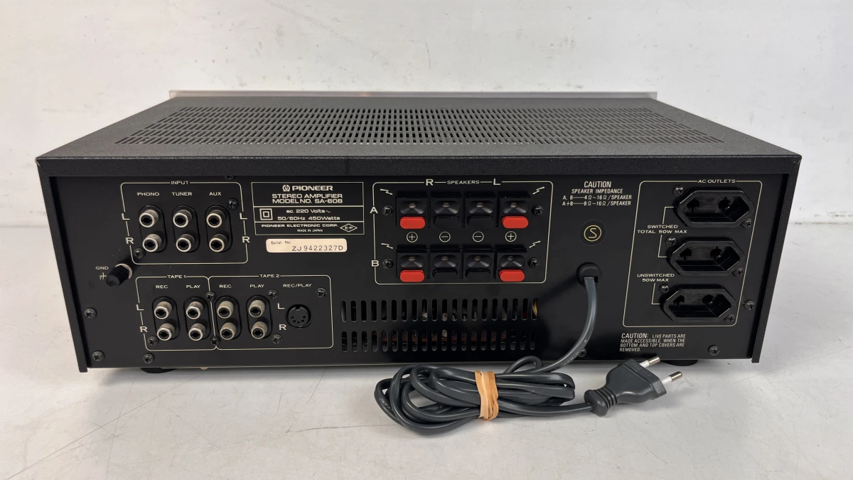 Schitterende Pioneer SA-608 Blue Line Stereo Versterker – Iconische Vintage Hifi Topklasse! - foto 3