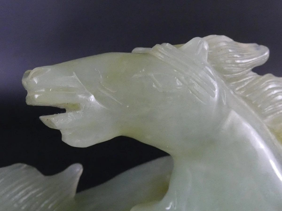 Decoratieve paardjes in Jade achtige steen - foto 4