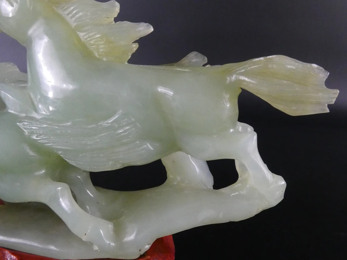 Decoratieve paardjes in Jade achtige steen - foto 6