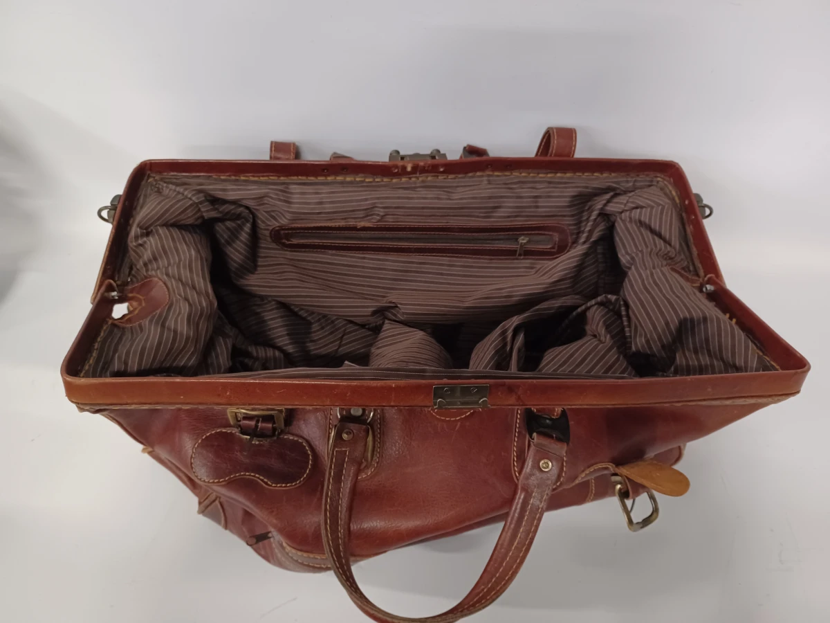 Exclusieve vintage lederen reistas - Y Kent Genuine Leather - foto 23