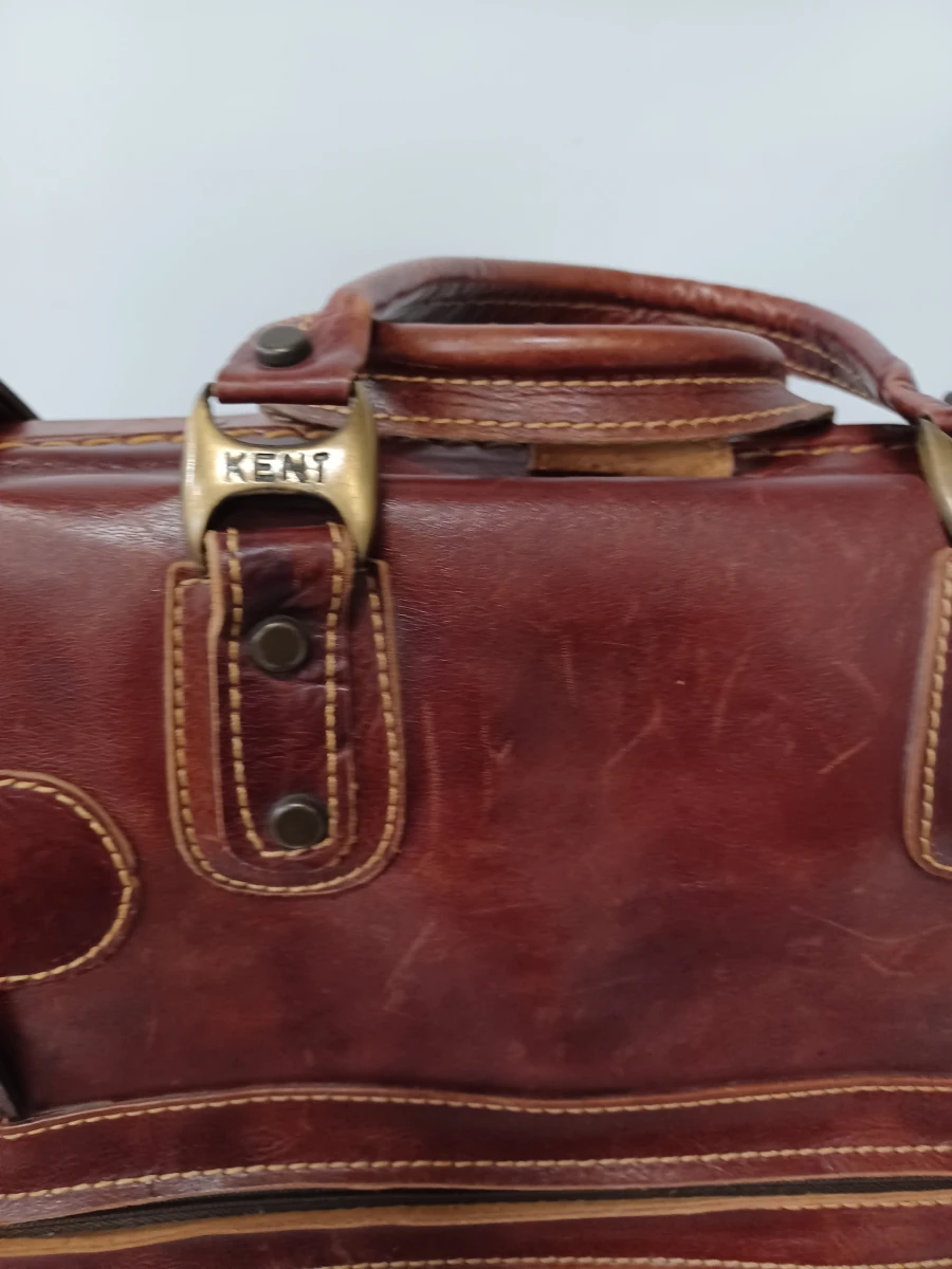 Exclusieve vintage lederen reistas - Y Kent Genuine Leather - foto 12