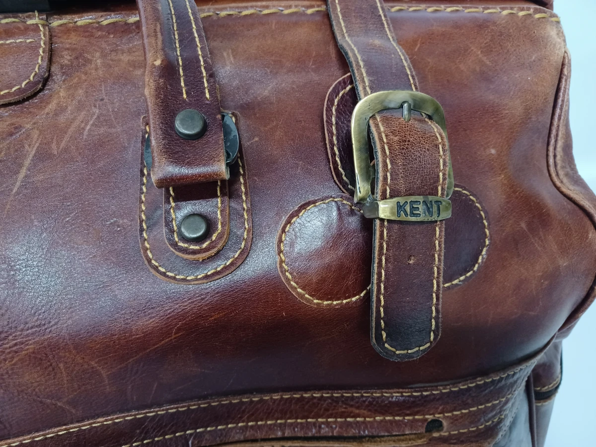 Exclusieve vintage lederen reistas - Y Kent Genuine Leather - foto 7