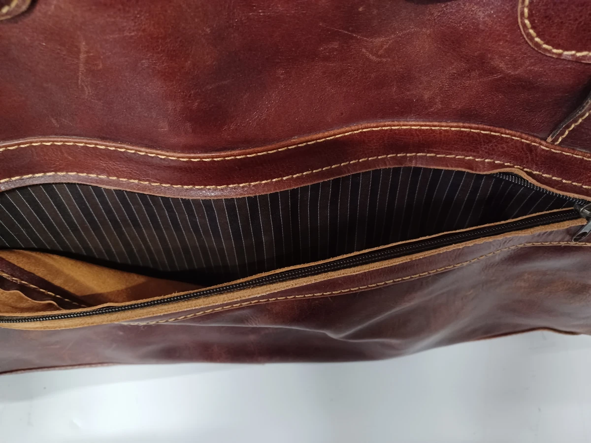 Exclusieve vintage lederen reistas - Y Kent Genuine Leather - foto 14