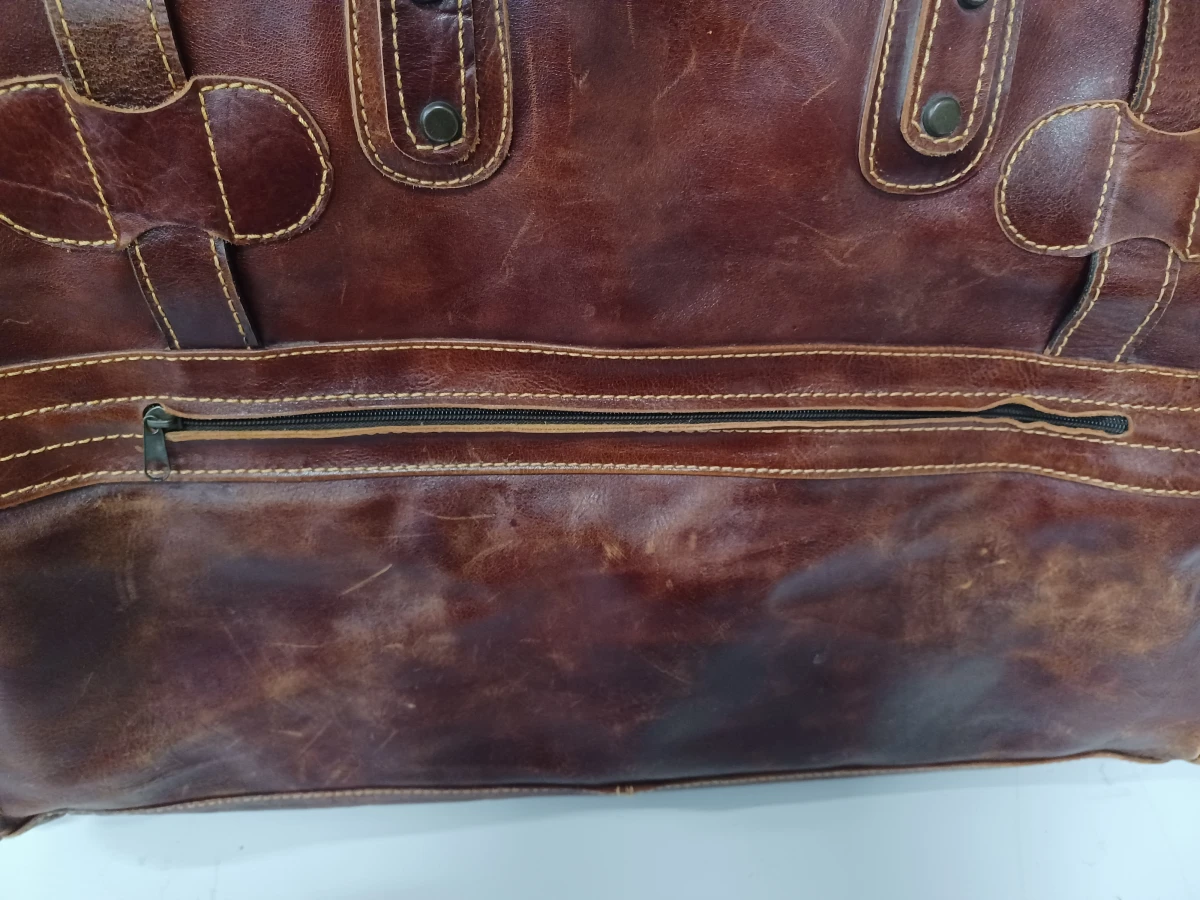 Exclusieve vintage lederen reistas - Y Kent Genuine Leather - foto 13