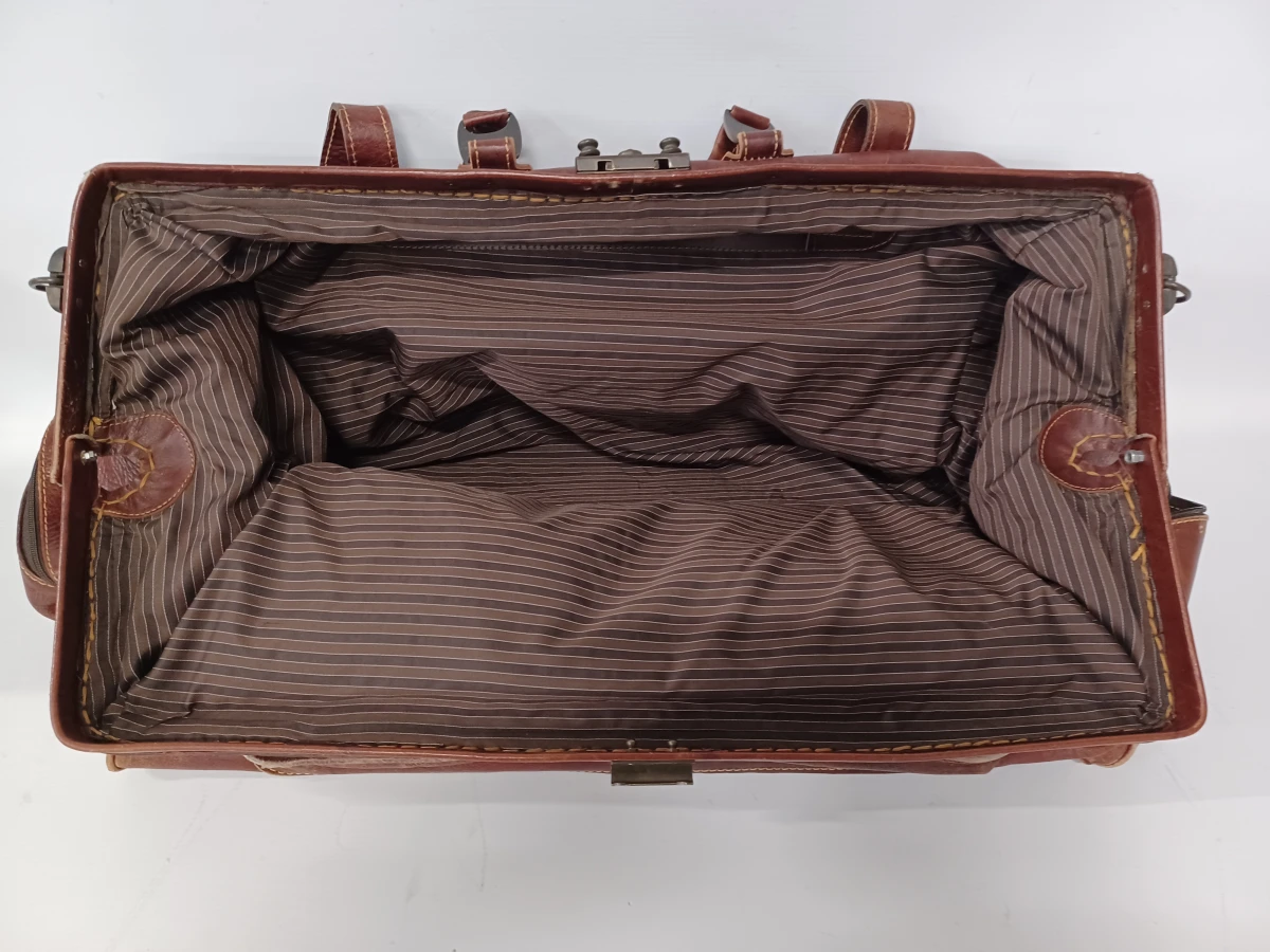 Exclusieve vintage lederen reistas - Y Kent Genuine Leather - foto 22