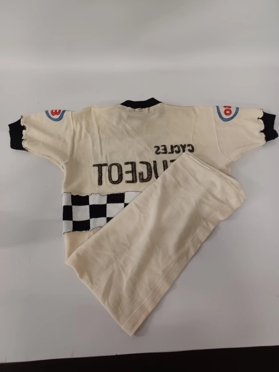 Originele vintage wollen Peugeot wielertrui - Albert Müller Zürich - Maat III - foto 13