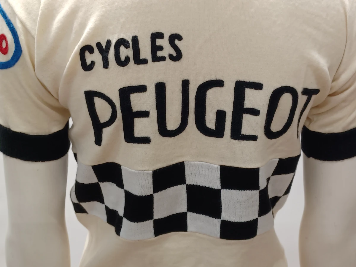 Originele vintage wollen Peugeot wielertrui - Albert Müller Zürich - Maat III - foto 8