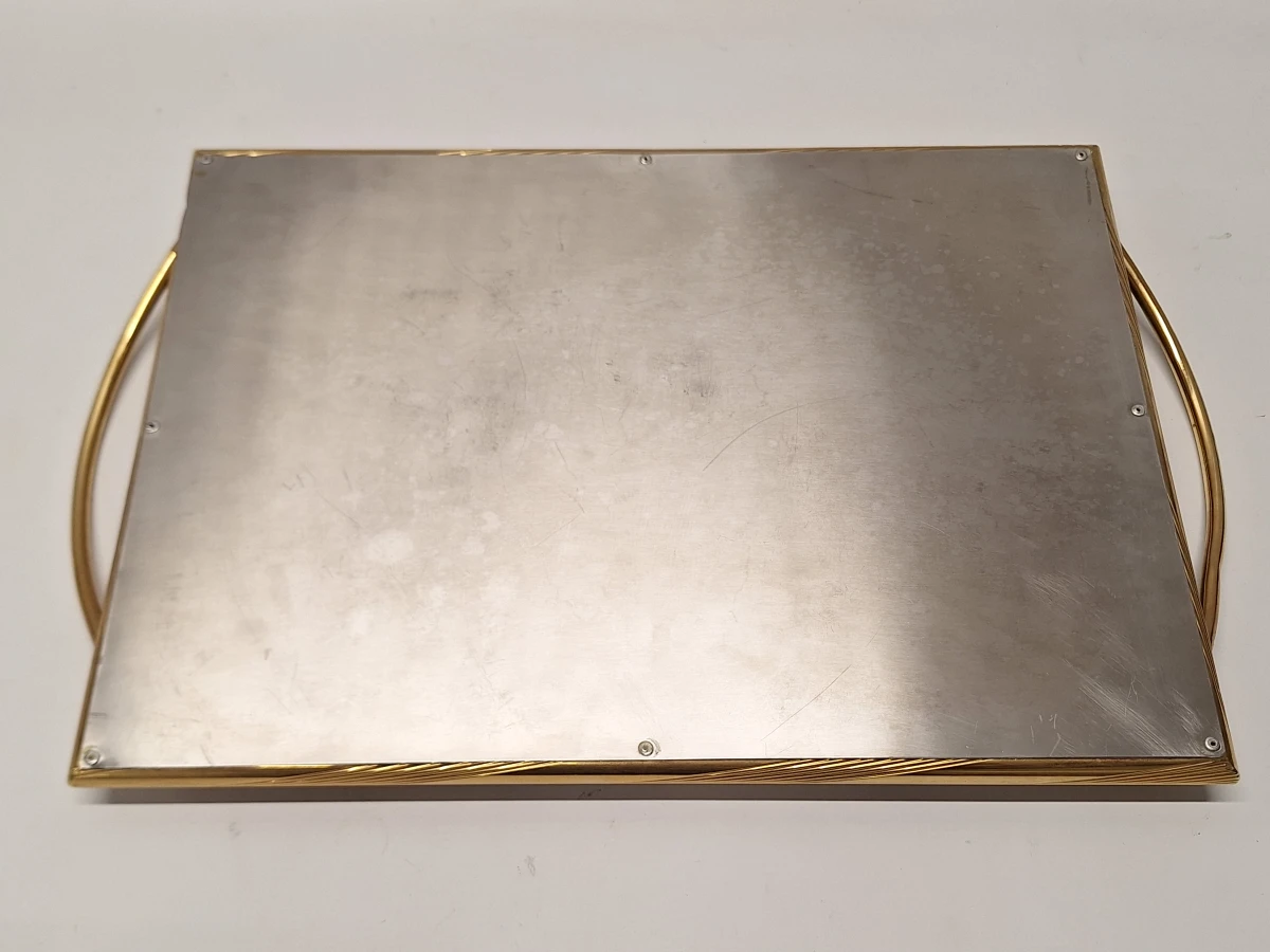 Elegant Gioiel dienblad met vliegende eenden, Inox 18/10 en 24-karaats gouden details - foto 2
