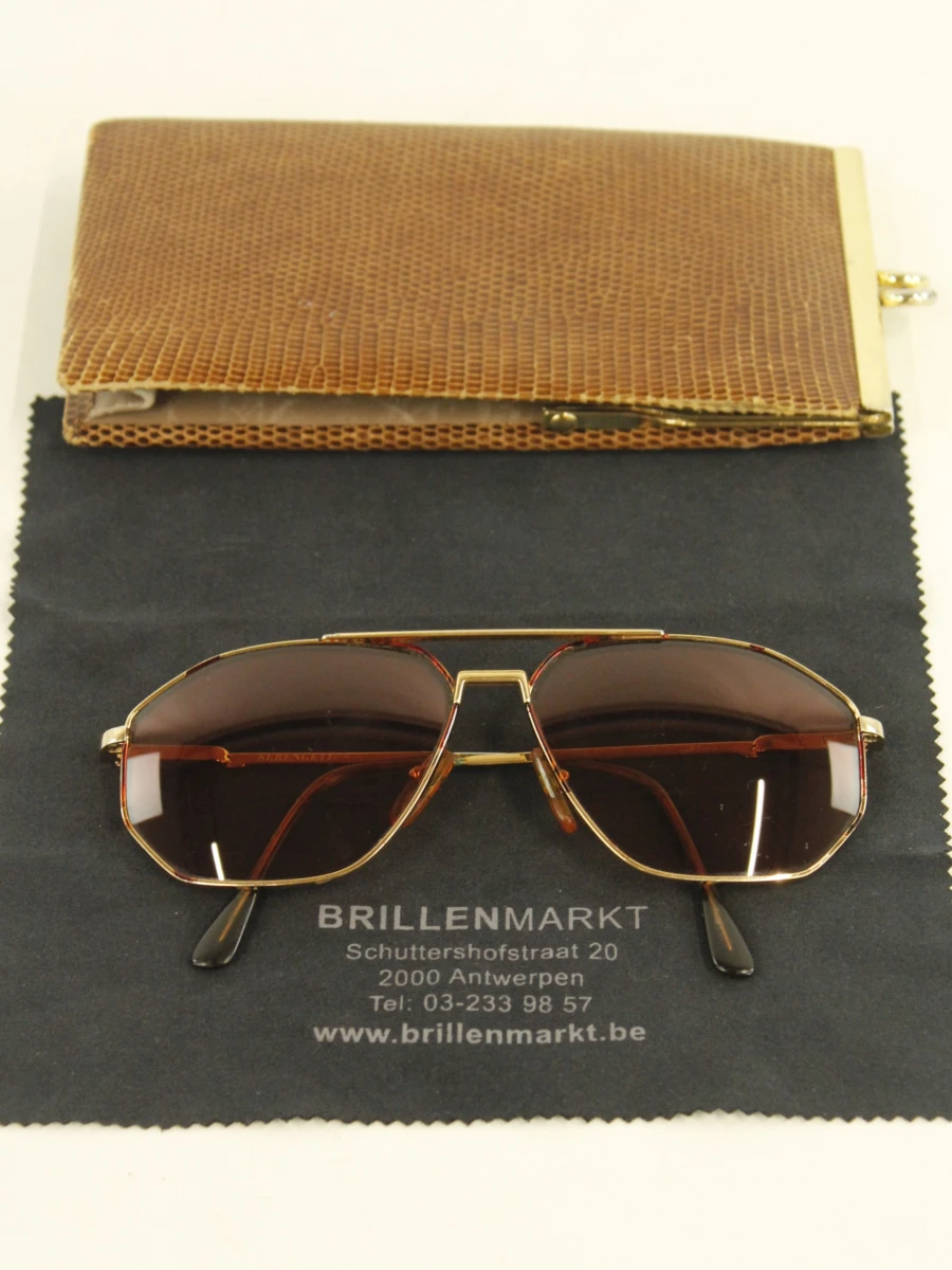 Serengeti hoekige aviator-/pilotvorm vintage zonnebril - foto 2