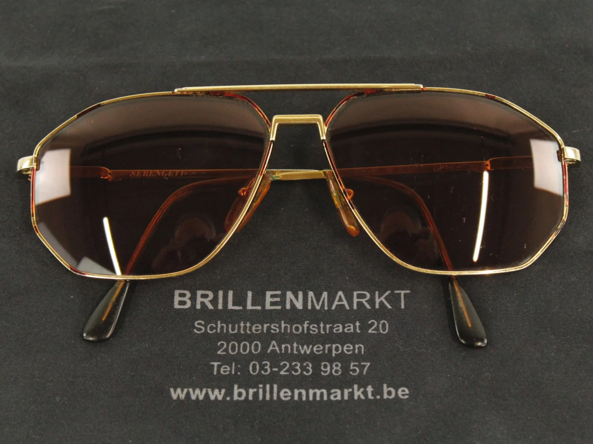 Serengeti hoekige aviator-/pilotvorm vintage zonnebril - foto 3