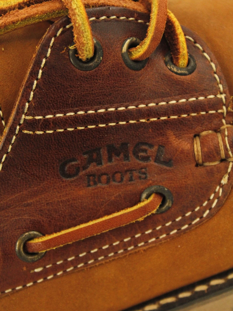 Camel boots - lederen veterschoenen in cognacbruin - nieuw - maat 42 - foto 8