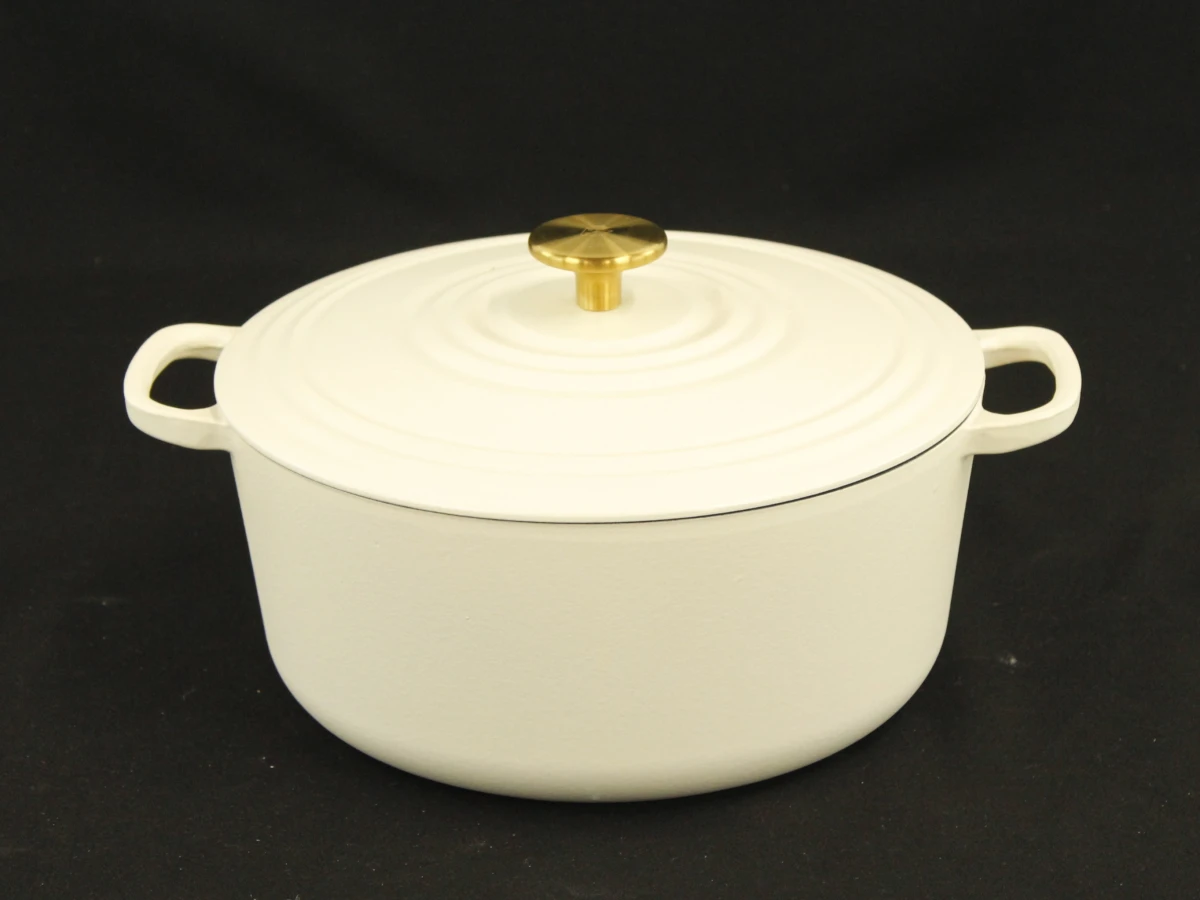 BK geëmailleerde gietijzeren braadpan in crème (29cm) - foto 2
