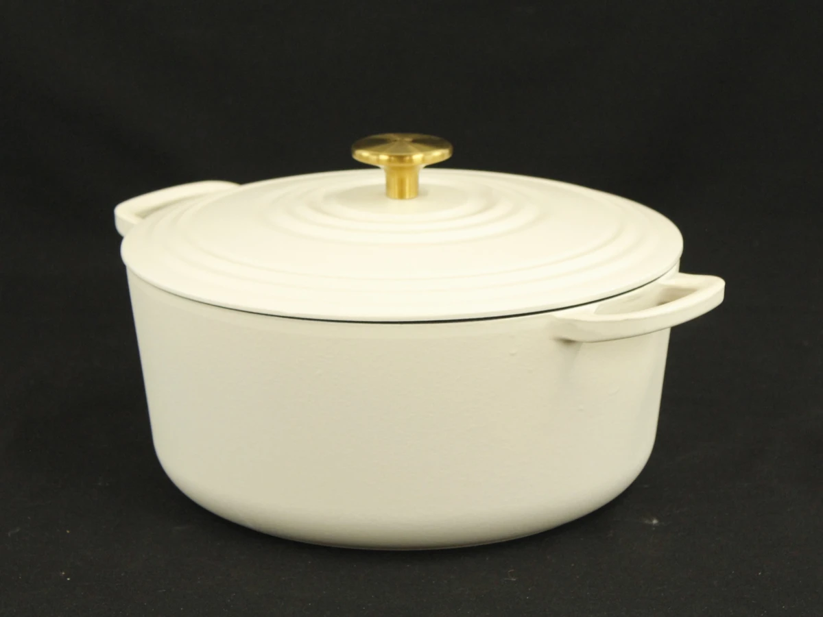 BK geëmailleerde gietijzeren braadpan in crème (29cm) - foto 4