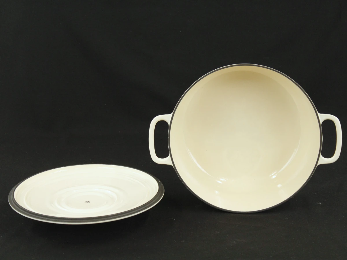 BK geëmailleerde gietijzeren braadpan in crème (29cm) - foto 5