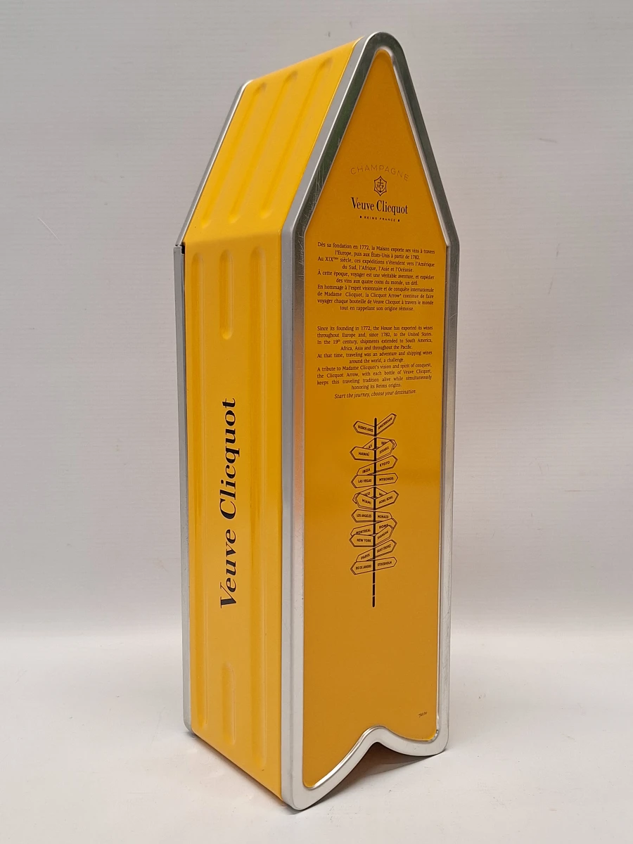 Veuve Clicquot champagne emmer met metalen "Arrow" geschenkverpakking en flessenstop - foto 10