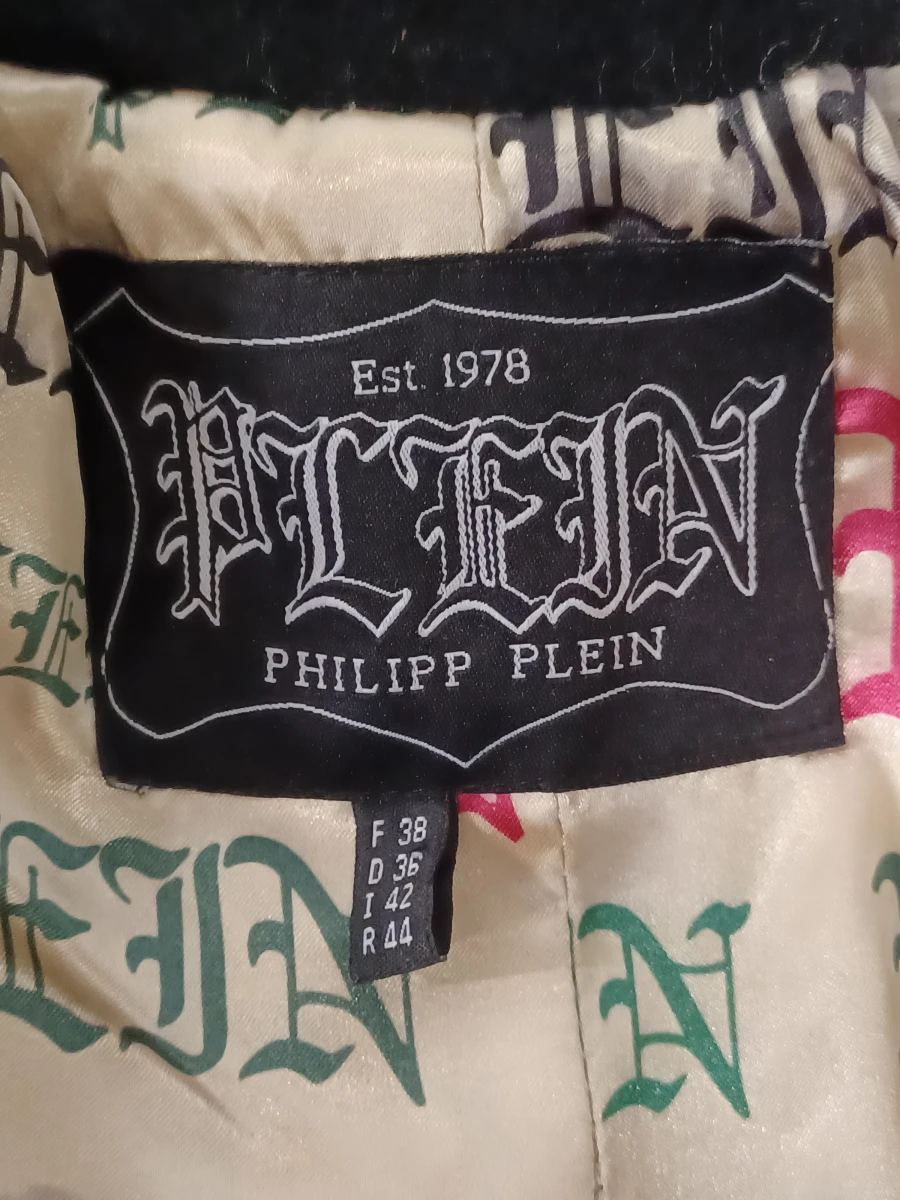 Exclusieve Zwarte Damesmantel - Philipp Plein - Maat 36 - foto 12