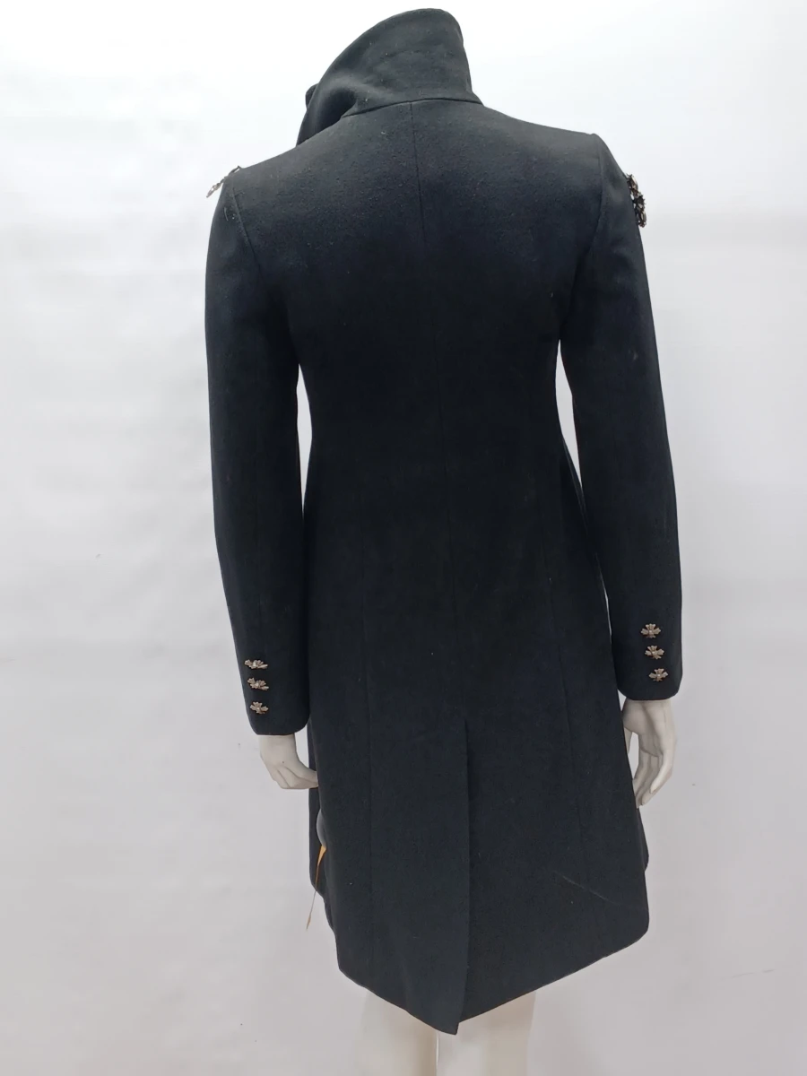 Exclusieve Zwarte Damesmantel - Philipp Plein - Maat 36 - foto 3