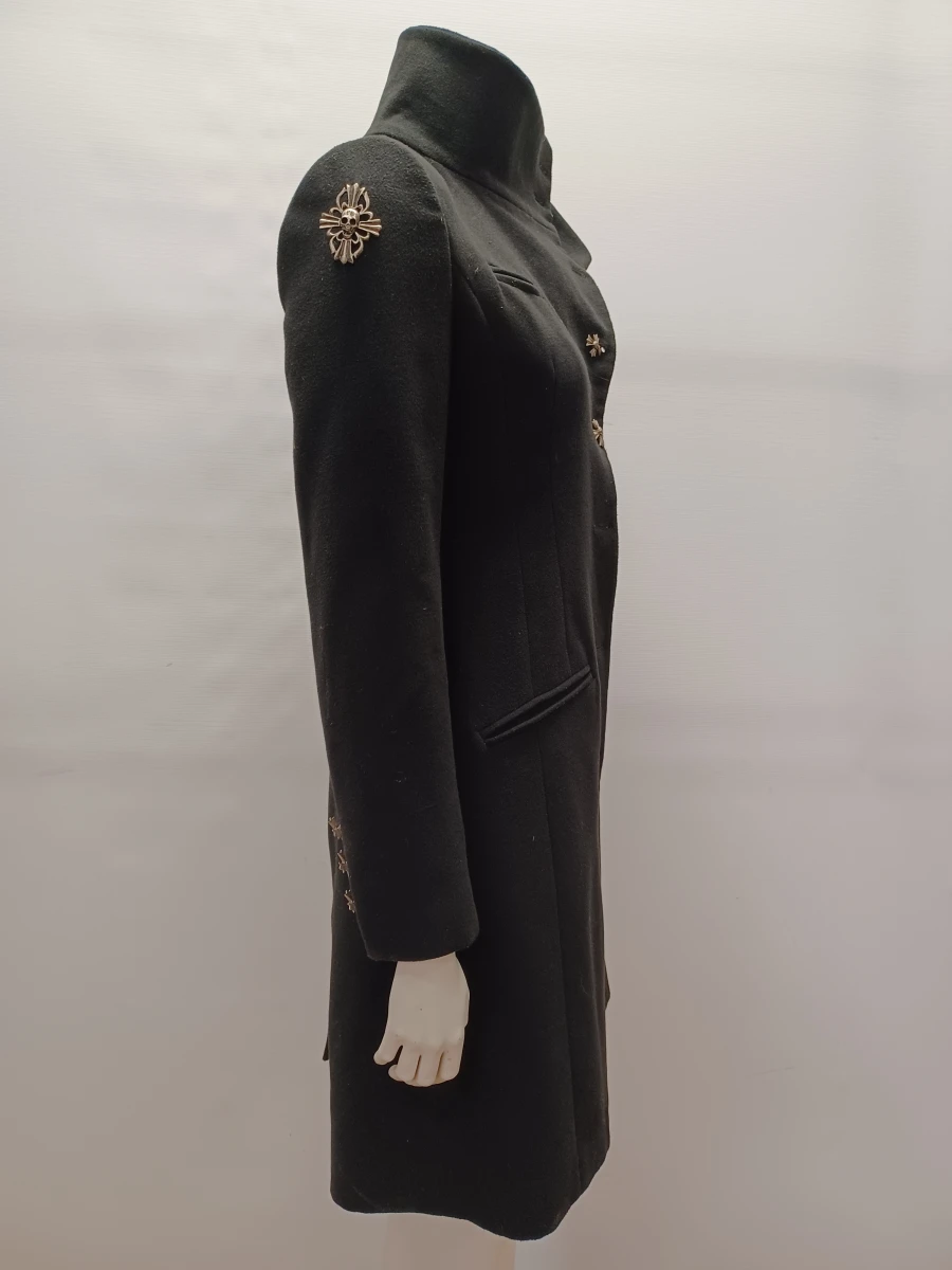 Exclusieve Zwarte Damesmantel - Philipp Plein - Maat 36 - foto 2