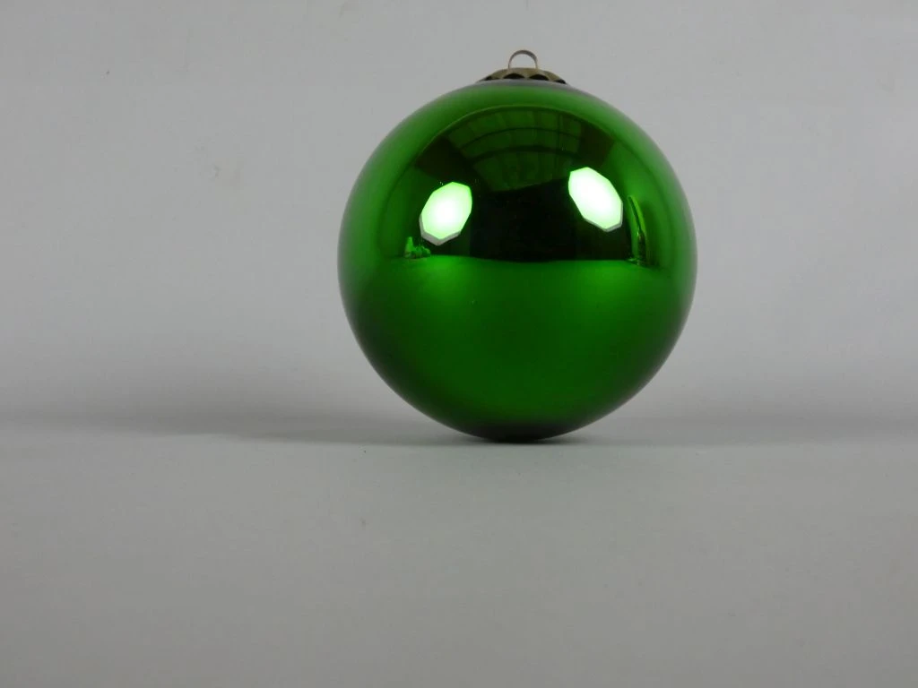 Groene glazen kerstbal Ø 16 cm - foto 2