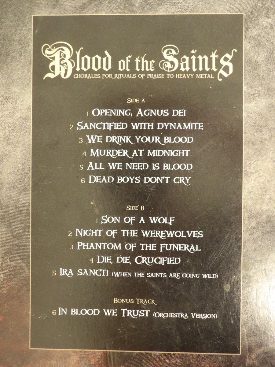 "Bloods of the Saints" - Powerwolf (eerste Europese zwarte vinyl-persing) - foto 3