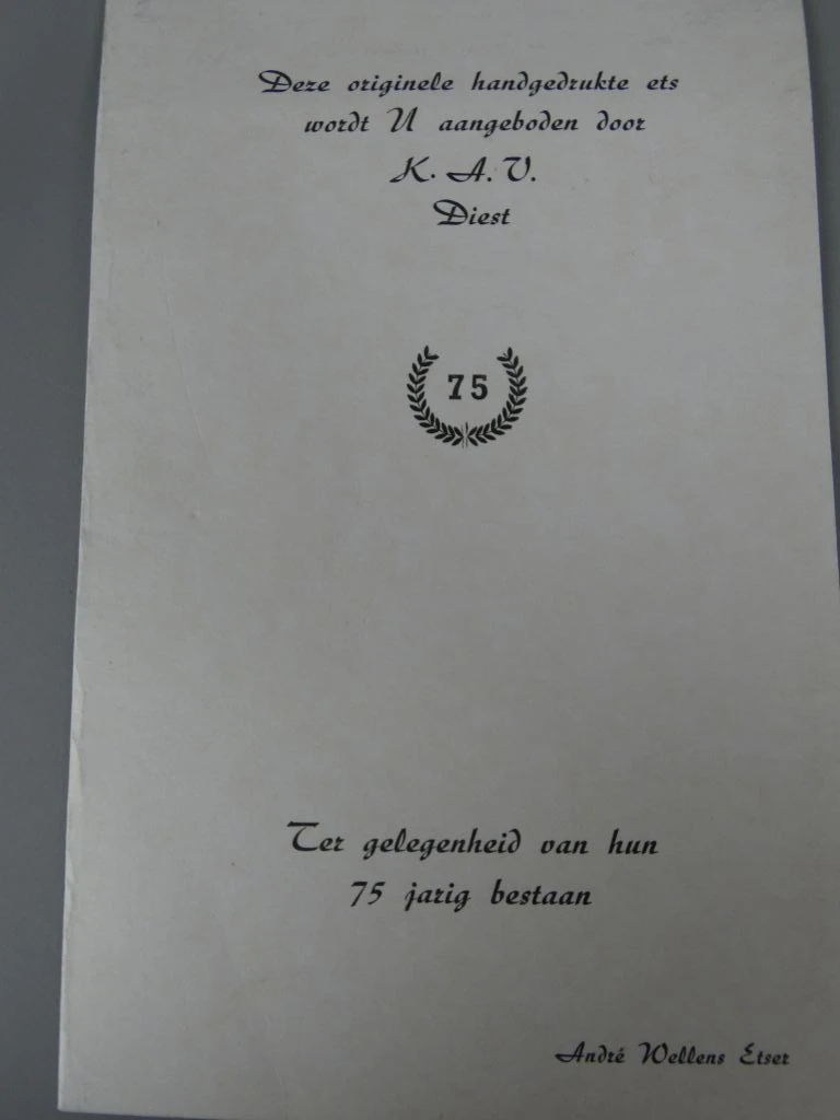 Genummerde ets Jubileum K.A.V. Diest 75 jaar - foto 2