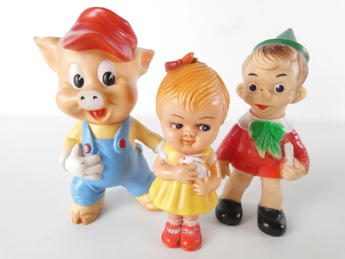 Vintage lot van 11 kunststof figuren - foto 18