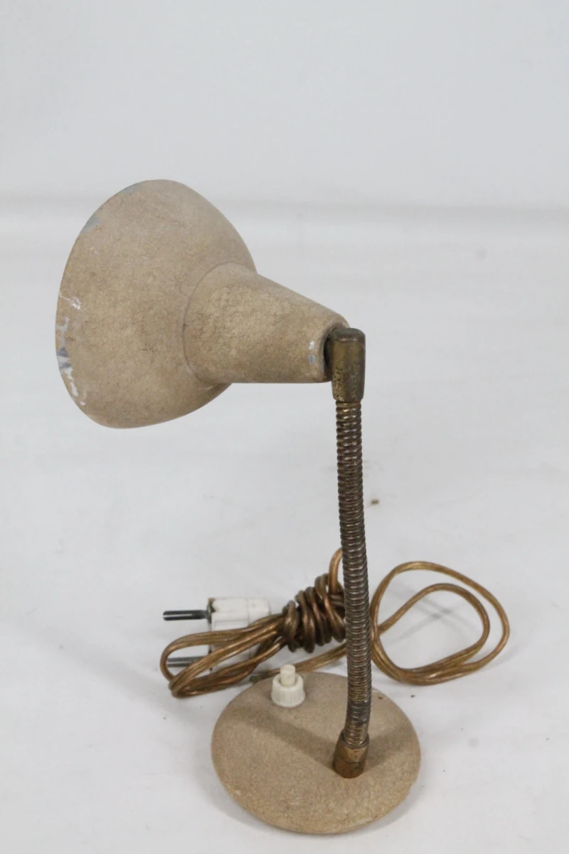 Vintage metalen bureaulamp met flexibele hals - foto 2