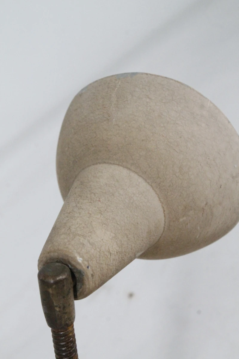 Vintage metalen bureaulamp met flexibele hals - foto 4