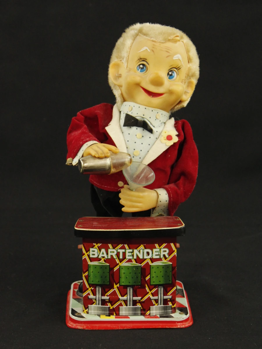Set van 3 Vintage blikken figuren: Bartender, McGregor & Charlie (Rosko/Nomura) - foto 6