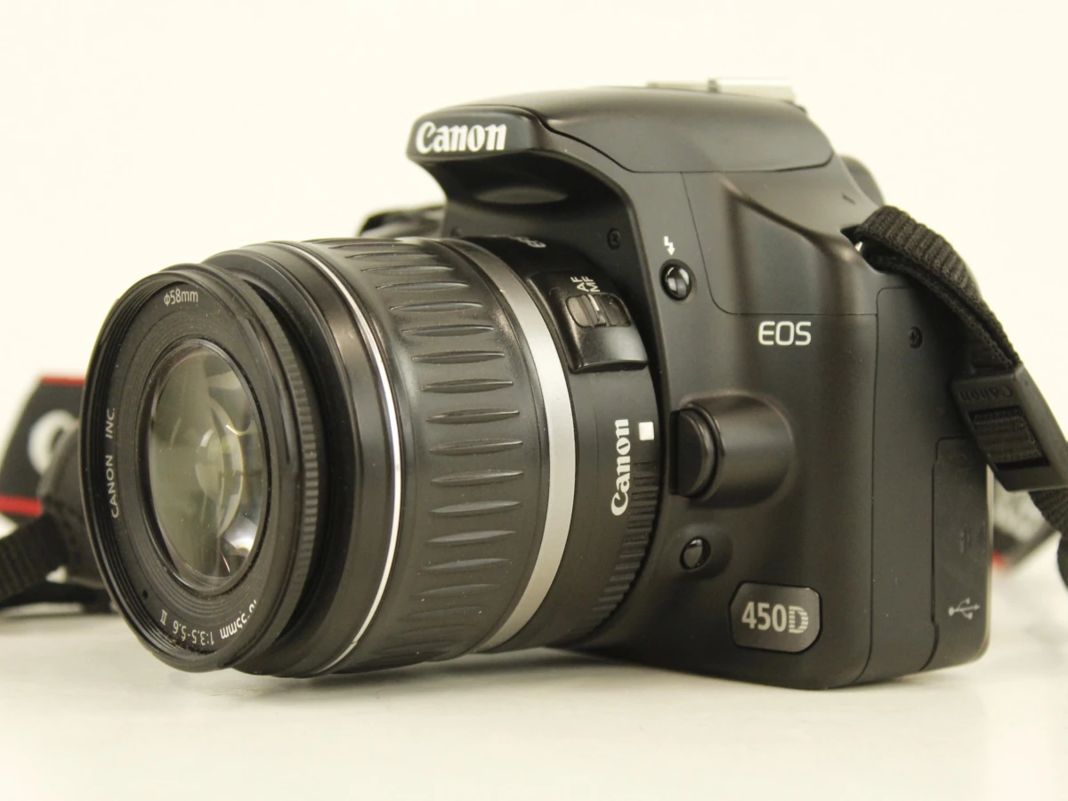 Canon EOS 450D digitale spiegelreflexcamera met lens , batterij oplader en kipling camera tas - foto 5