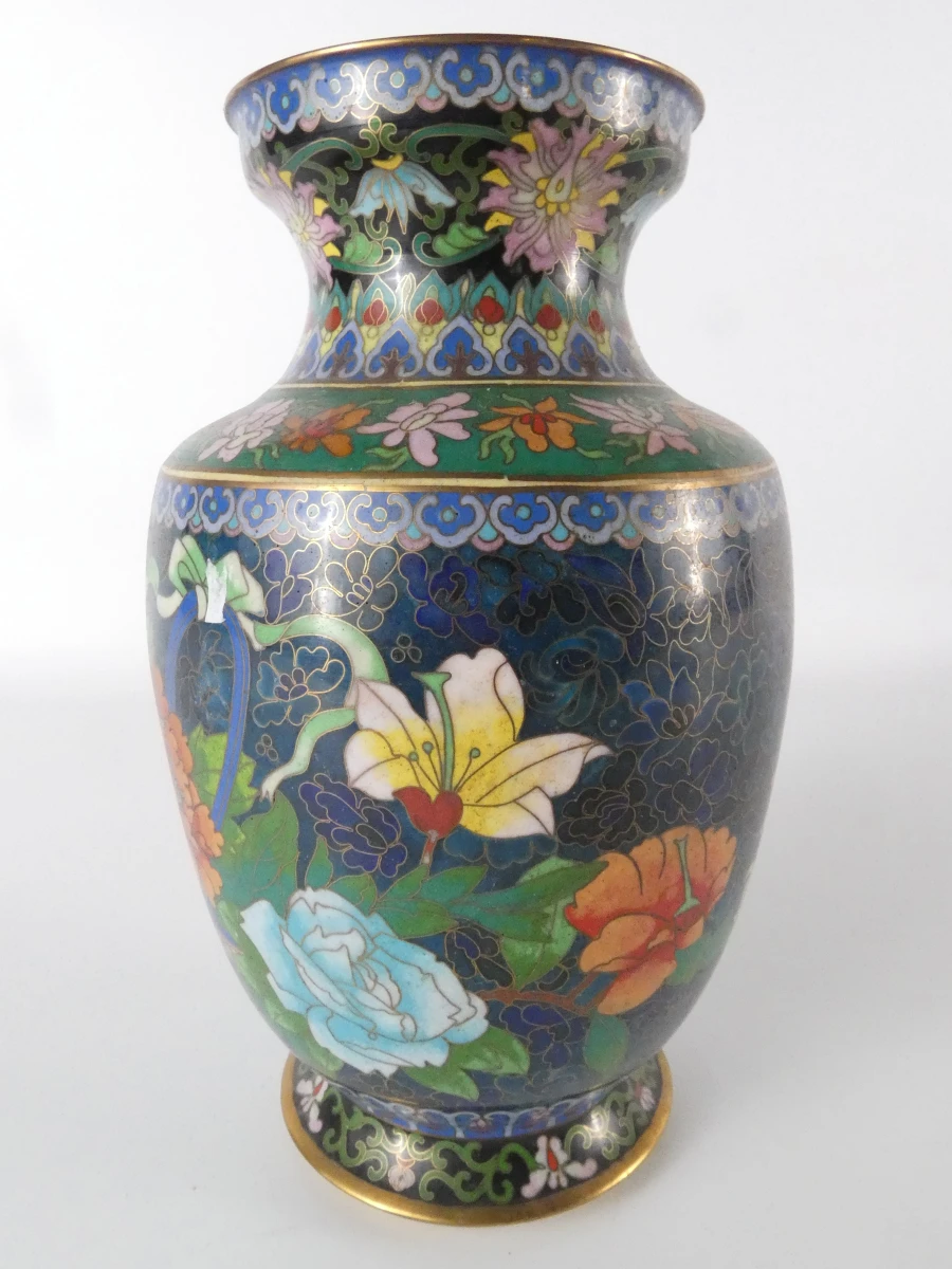 Vintage Chinese cloisonnévaas - foto 3