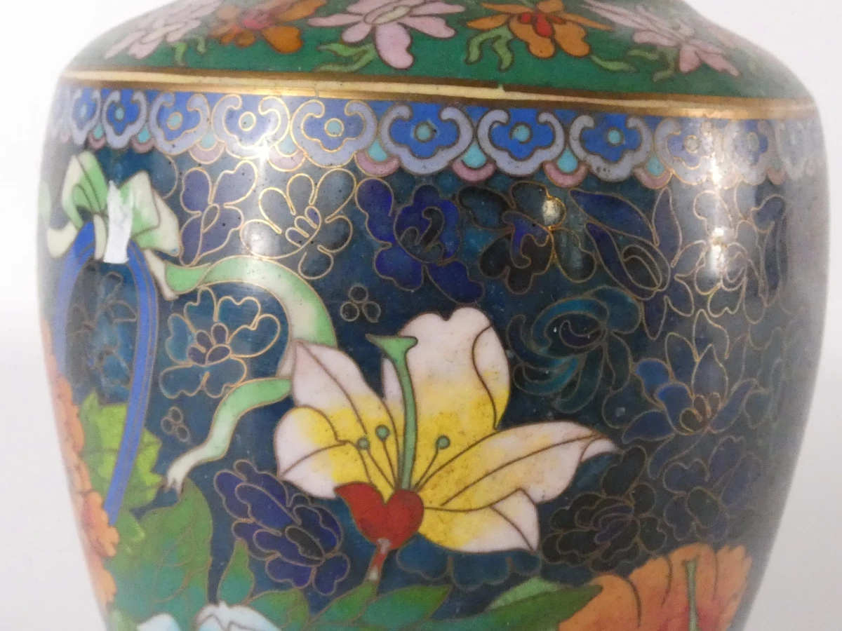Vintage Chinese cloisonnévaas - foto 5
