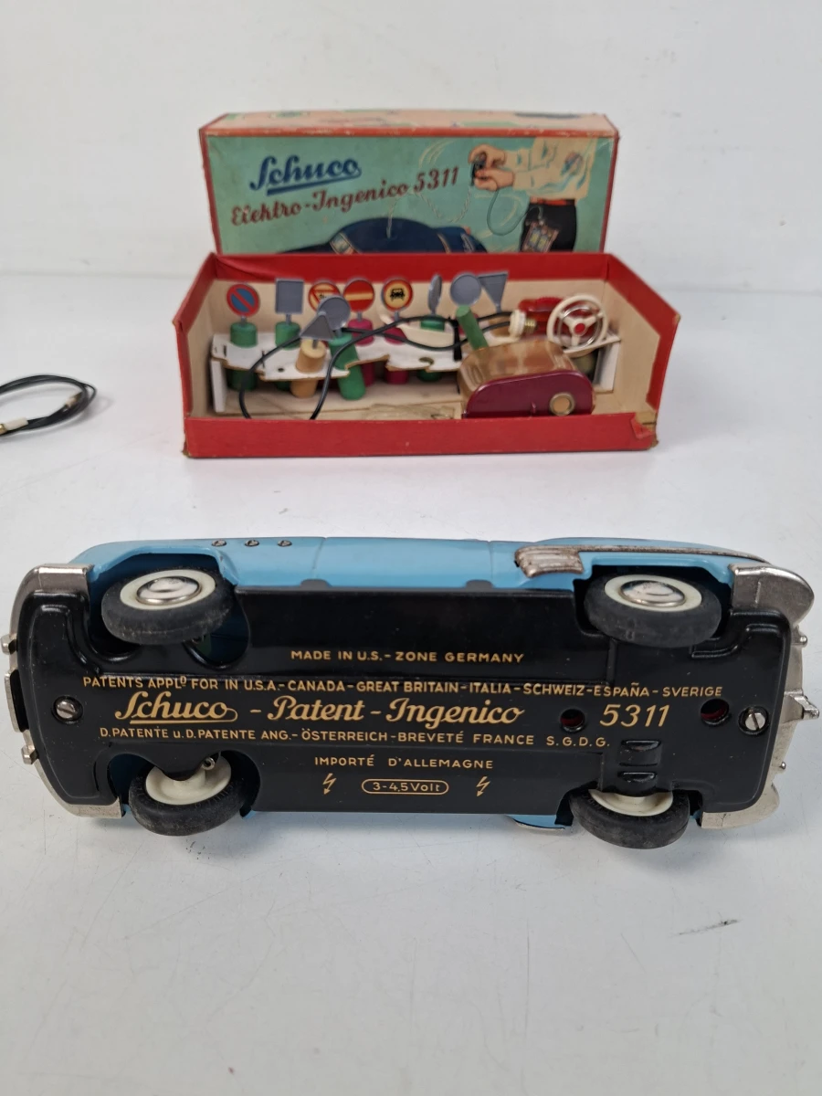 Zeldzame Vintage Schuco Elektro-Ingenico 5311 Blikken Auto –  in Originele Doos (Western Germany) - foto 2