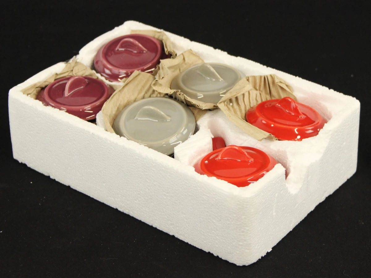 Set van 6 kleine keramische pannetjes met deksel van LBP Magnet - foto 2