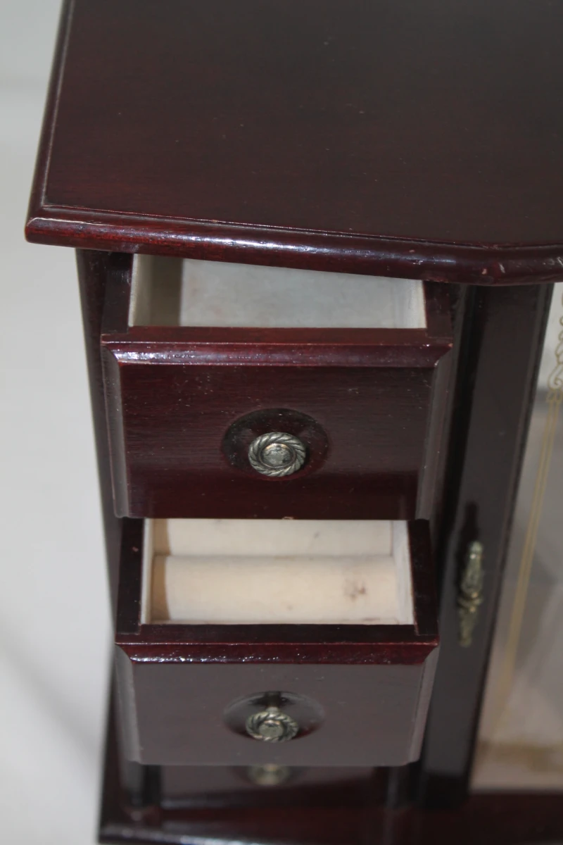 Vintage houten sieraden kastje - foto 6