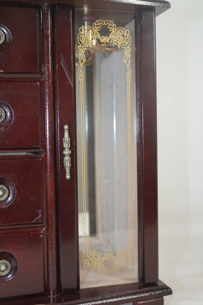 Vintage houten sieraden kastje - foto 9