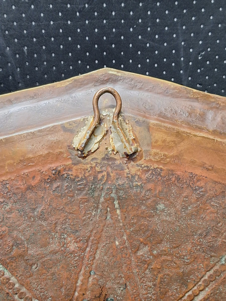 Messing dienblad met handgegraveerd sterpatroon - foto 7