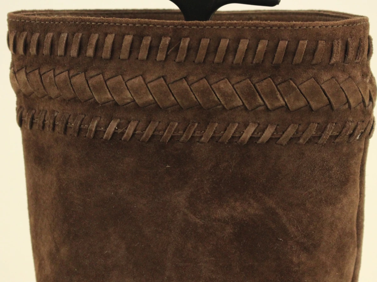UGG Australia - bruine suède laarzen met houten hakken - zo goed als nieuw - foto 11