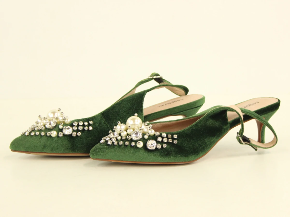Essentiel Antwerp fluwelen pumps met parels & strass - EU 39 - foto 2