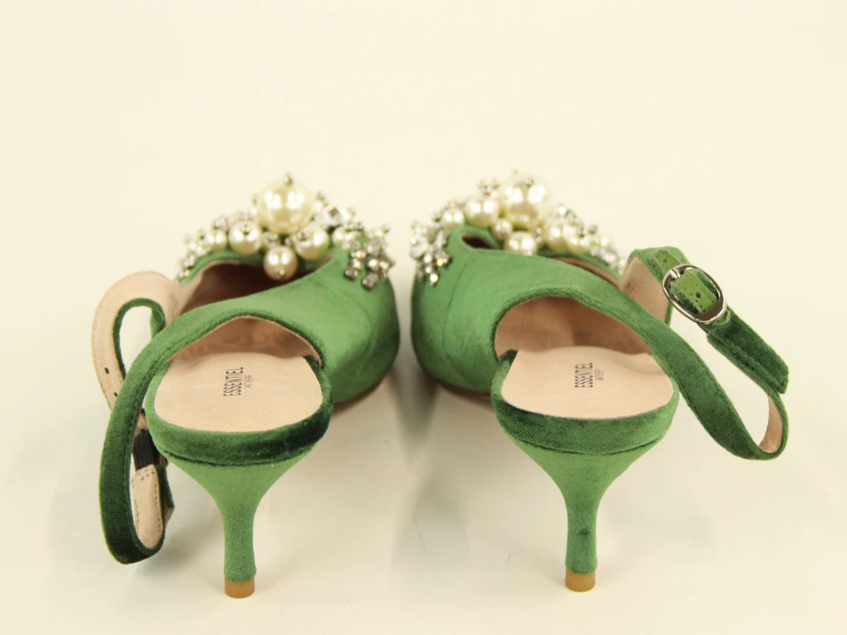 Essentiel Antwerp fluwelen pumps met parels & strass - EU 39 - foto 3