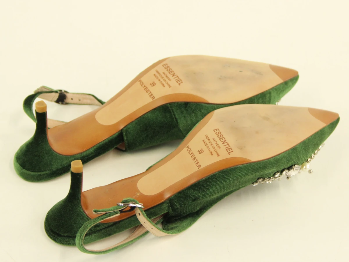 Essentiel Antwerp fluwelen pumps met parels & strass - EU 39 - foto 5