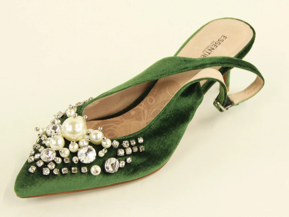 Essentiel Antwerp fluwelen pumps met parels & strass - EU 39 - foto 7