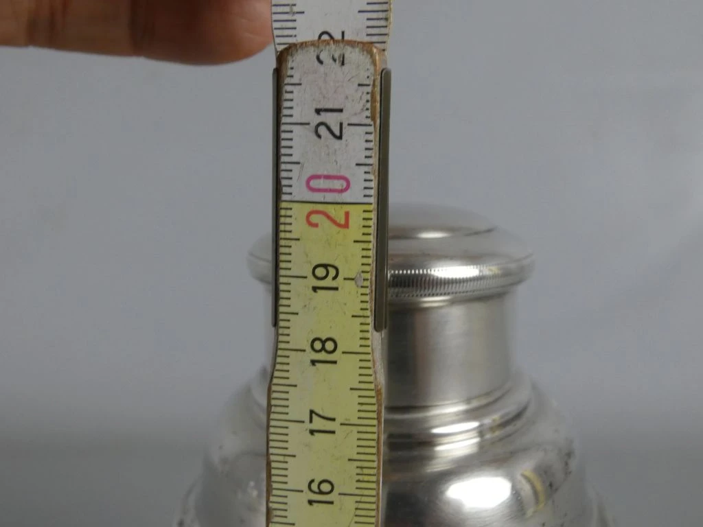 Vintage verzilverde metalen cocktailshaker van 1 pint - foto 7