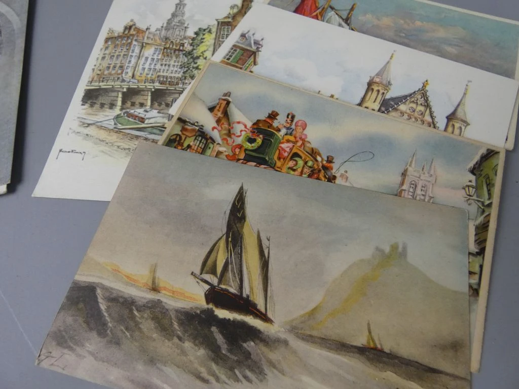 Verzameling diverse ansichtkaarten en prentbriefkaarten - foto 9