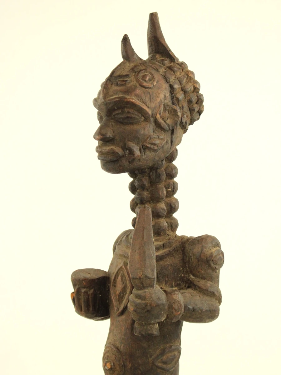 Lulua (Luluwa) stijl beeld met litteken-reliëfs, D R Congo - foto 6