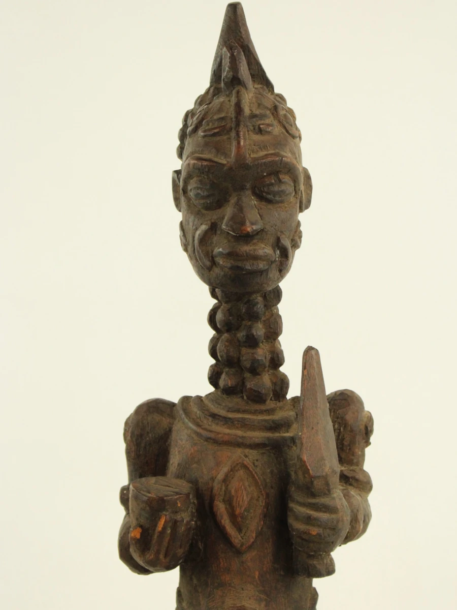 Lulua (Luluwa) stijl beeld met litteken-reliëfs, D R Congo - foto 8