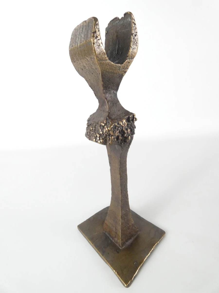 Brutalistische bronzen kandelaar – Boud Ceysens - foto 2
