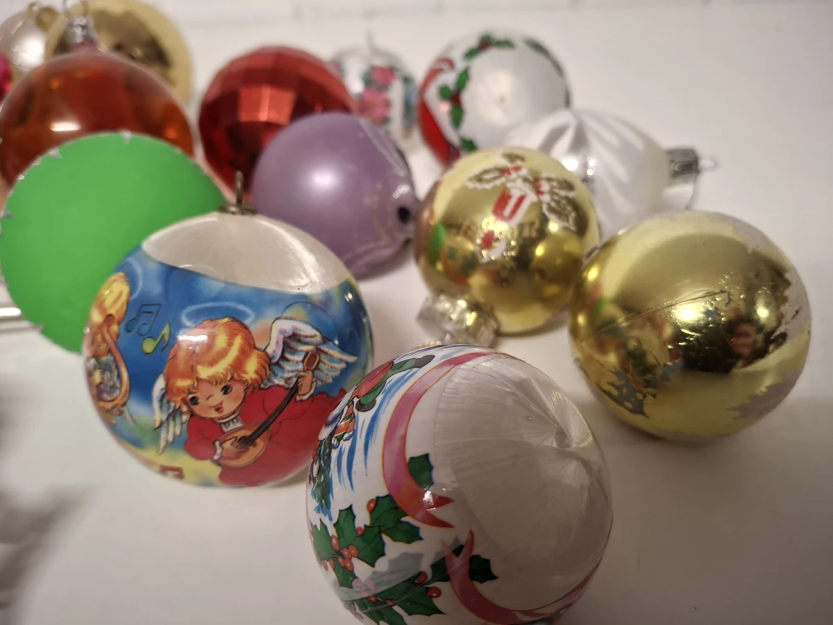 Lot 3 Kerstballen Roze - foto 6