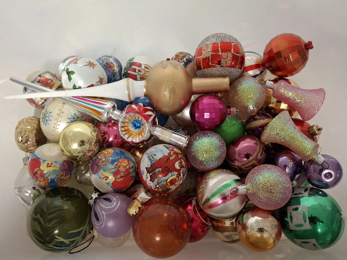Lot 3 Kerstballen Roze - foto 4